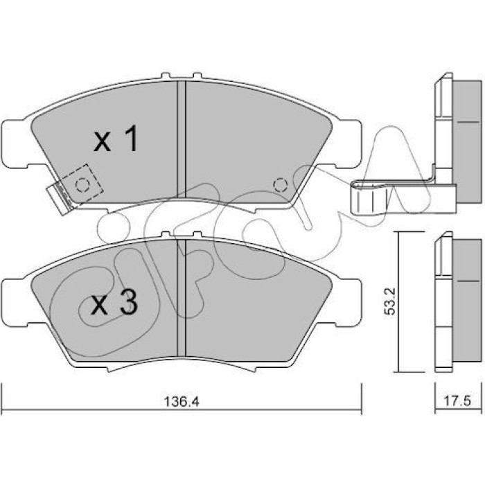 CIFAM Bremsbelagsatz, Scheibenbremse 822-437-0