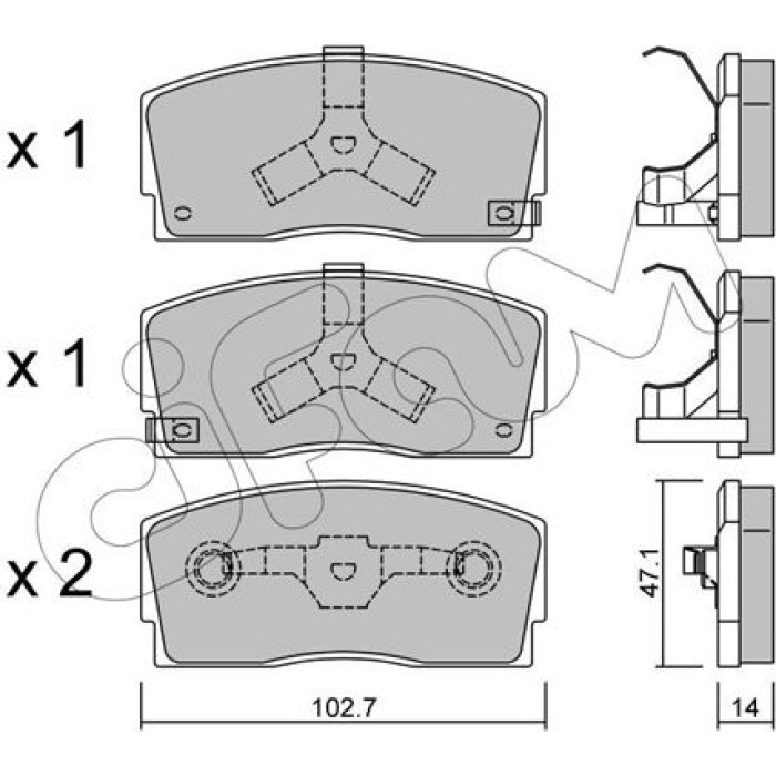 CIFAM Bremsbelagsatz, Scheibenbremse 822-240-0