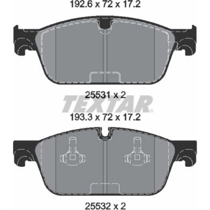 Textar Bremsbelagsatz 2553103 Textar Bremsbelagsatz 2553103
