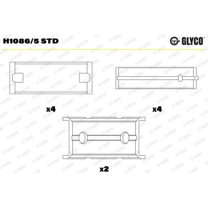 GLYCO Kurbelwellenlager H1086/5 STD GLYCO Kurbelwellenlager H1086/5 STD