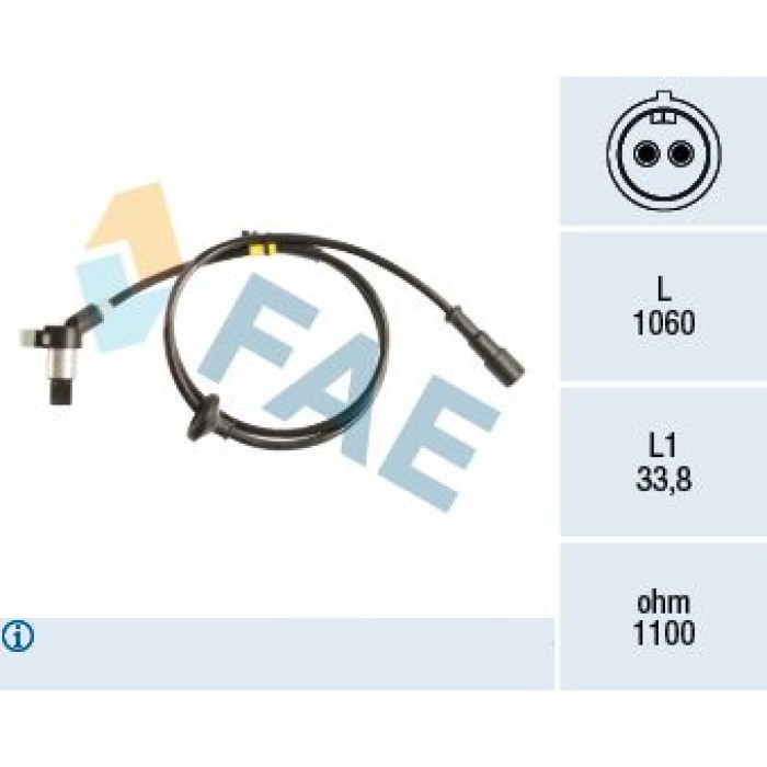 FAE Sensor, Raddrehzahl 78257 FAE Sensor, Raddrehzahl 78257