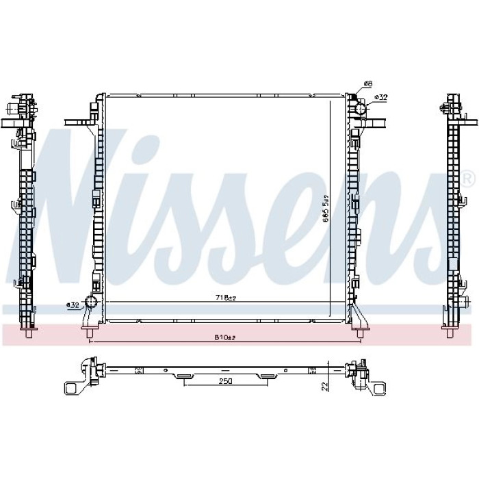 Nissens Wasserkühler LKW 606982 Nissens Wasserkühler LKW 606982