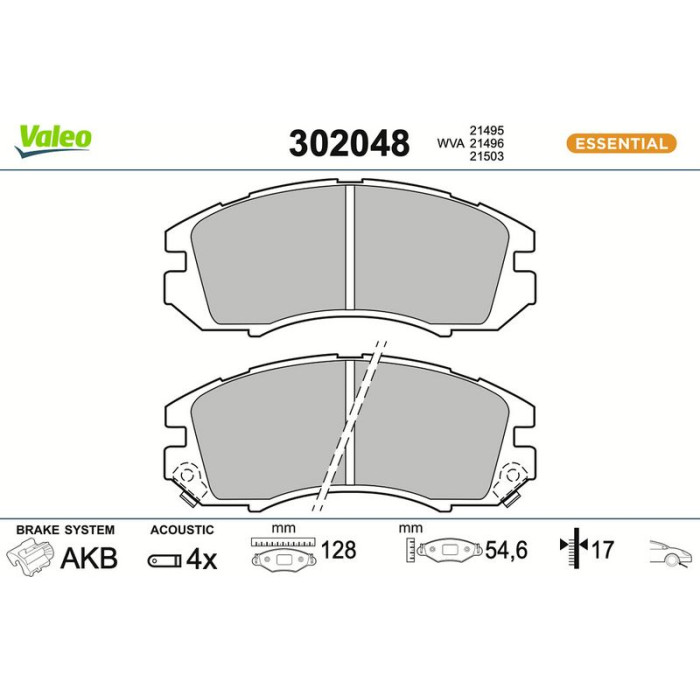 Valeo Bremsbelagsatz 302048