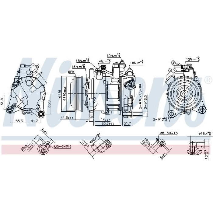 Nissens Klimakompressor PKW 890397 Nissens Klimakompressor PKW 890397