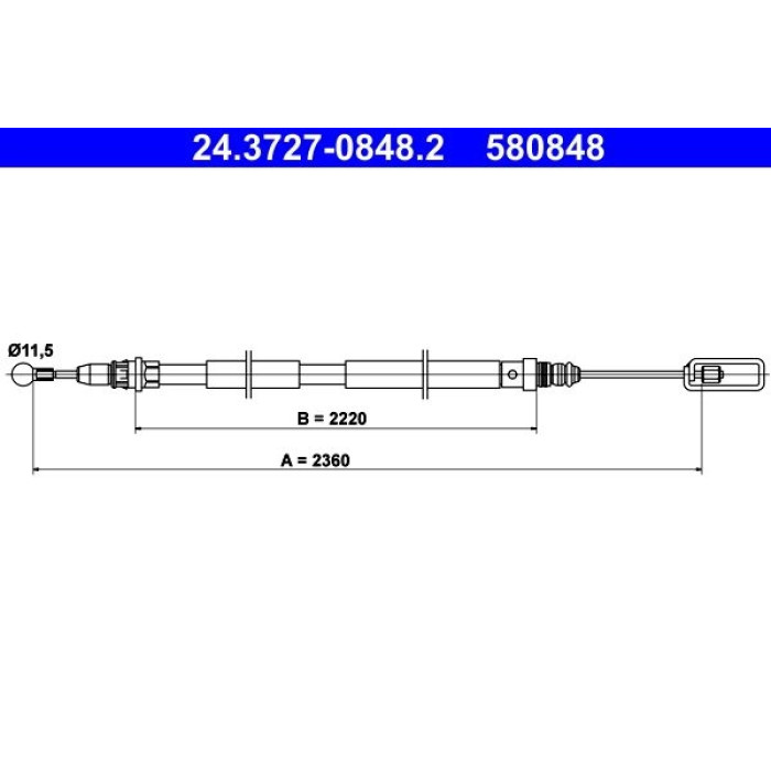 ATE Handbremsseil 24.3727-0848.2
