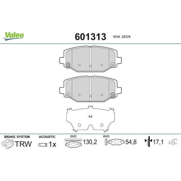 Valeo Bremsbelagsatz 601313
