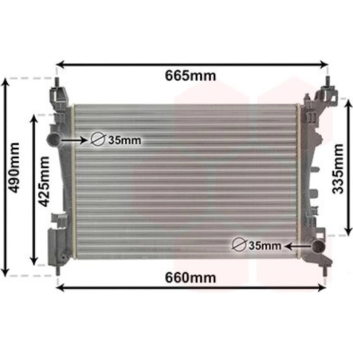 Van Wezel Motorkühler 37002574 Van Wezel Motorkühler 37002574