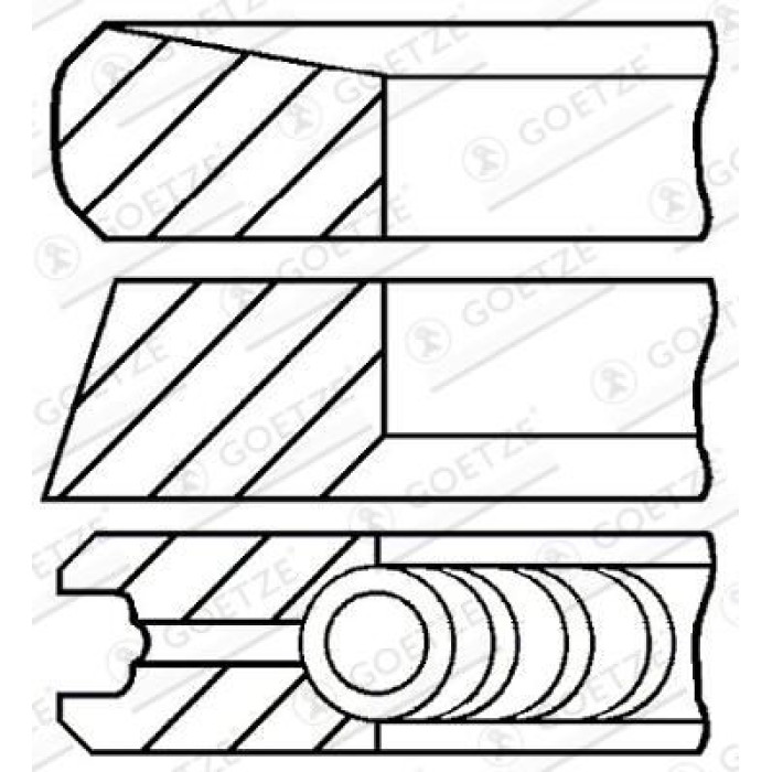 GOETZE ENGINE Kolbenring 08-424907-00 GOETZE ENGINE Kolbenring 08-424907-00