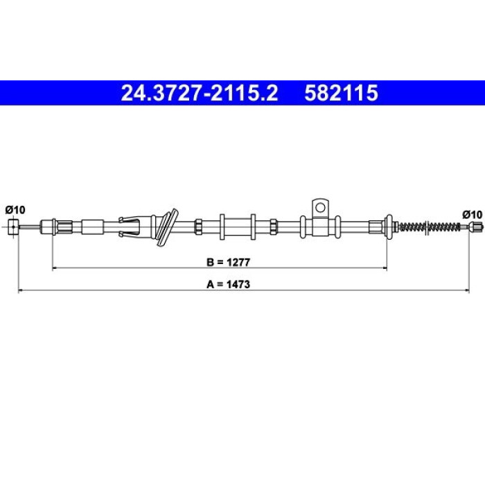 ATE Handbremsseil 24.3727-2115.2 ATE Handbremsseil 24.3727-2115.2