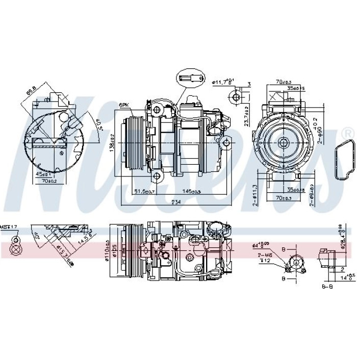 Nissens Klimakompressor PKW 890390 Nissens Klimakompressor PKW 890390