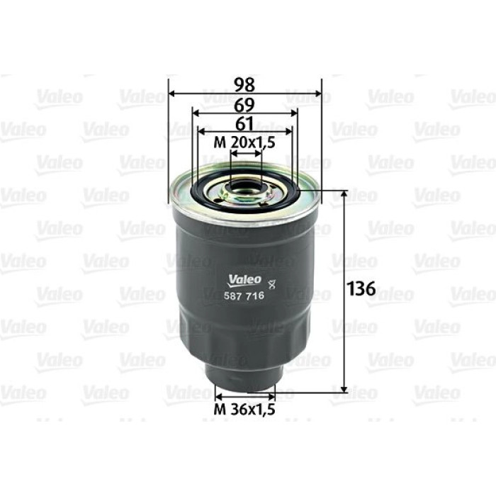 587716 Valeo Kraftstofffilter 587716