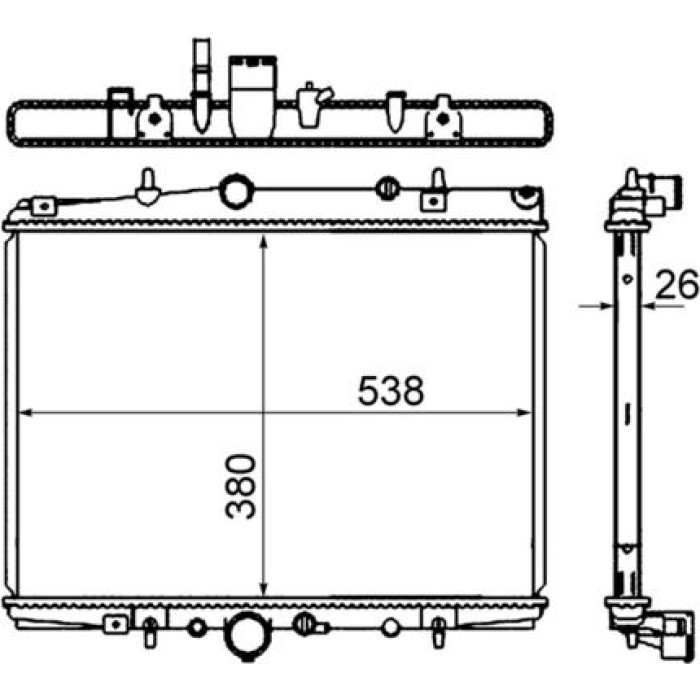 MAHLE Kühler, Motorkühlung CR 1433 000S MAHLE Kühler, Motorkühlung CR 1433 000S