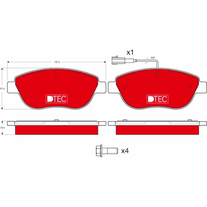 GDB1483DTE TRW Bremsbelagsatz Fiat Bravo/Idea/Multipla/Stilo 99- Dtec Cotec GDB1483DTE GDB1483DTE TRW Bremsbelagsatz Fiat Bravo/Idea/Multipla/Stilo 99- Dtec Cotec GDB1483DTE