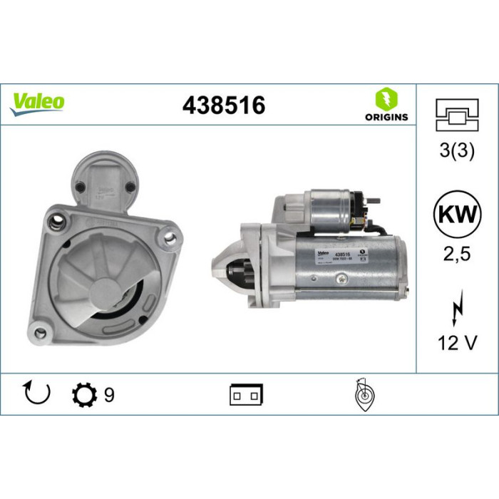 Valeo Anlasser 438516 Valeo Anlasser 438516