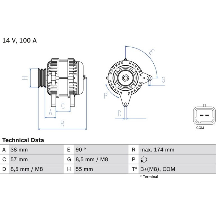 Bosch Lichtmaschine 0 986 083 200 Bosch Lichtmaschine 0 986 083 200