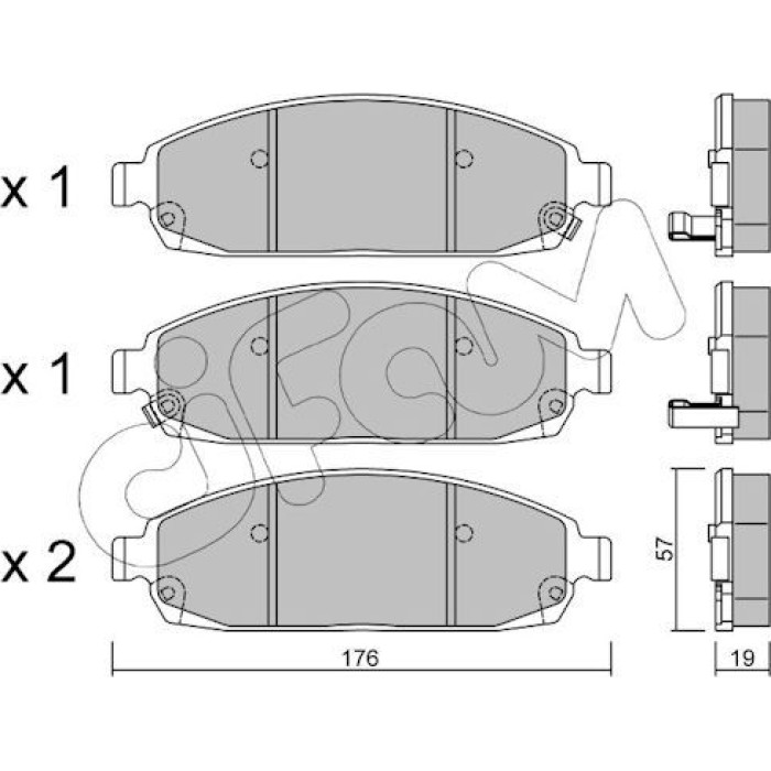 CIFAM Bremsbelagsatz, Scheibenbremse 822-719-0