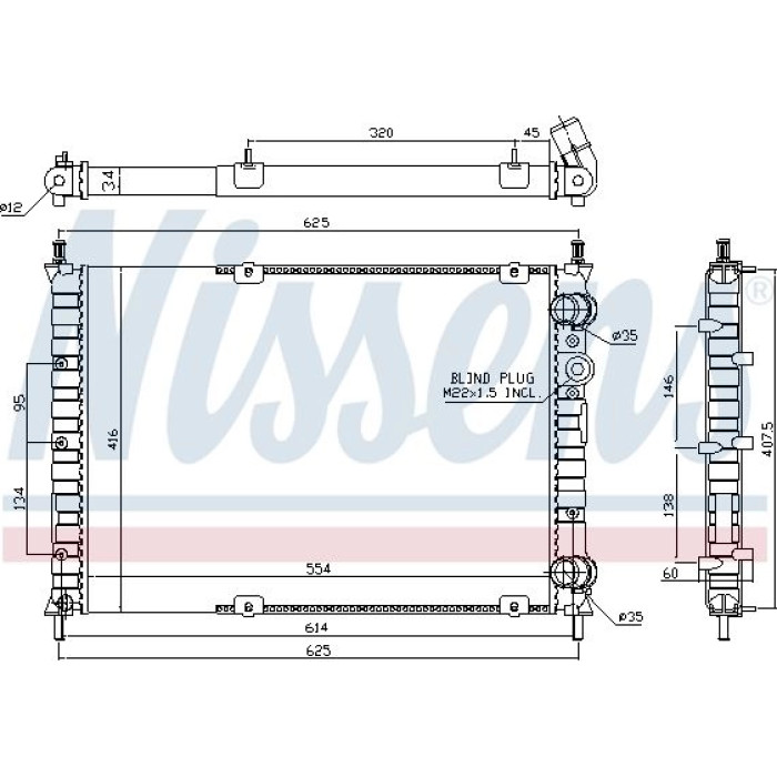Nissens Wasserkühler PKW 61879A Nissens Wasserkühler PKW 61879A