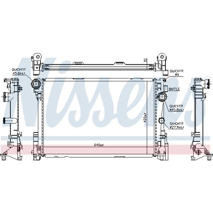 Nissens Wasserkühler PKW 627012 Nissens Wasserkühler PKW 627012