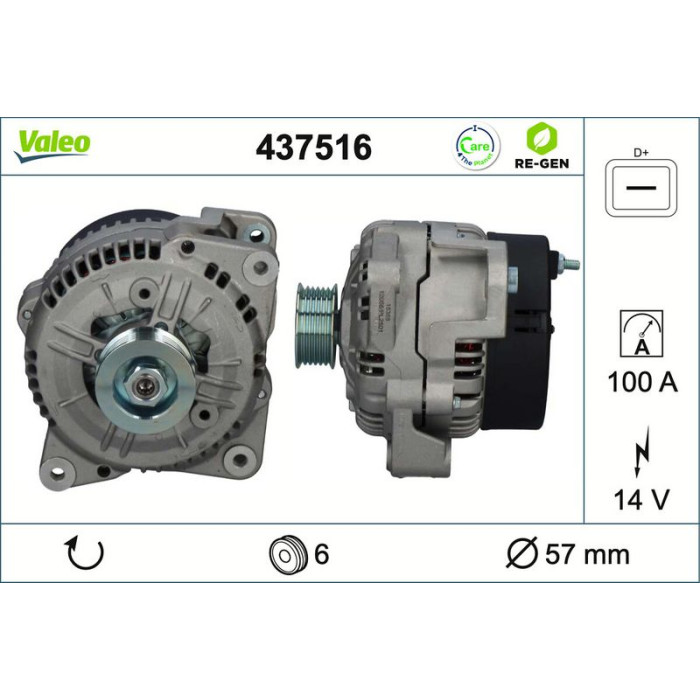 Valeo Lichtmaschine 437516 Valeo Lichtmaschine 437516