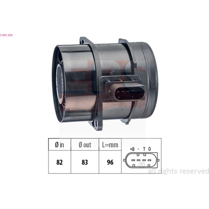 EPS Luftmassenmesser Luftmengenmesser 1.991.359 EPS Luftmassenmesser Luftmengenmesser 1.991.359