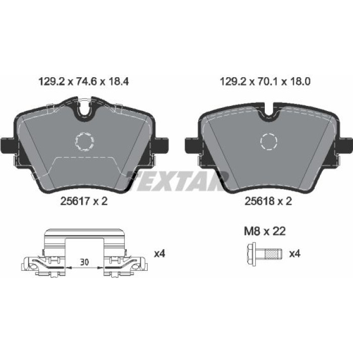 Textar Bremsbelagsatz 2561703 Textar Bremsbelagsatz 2561703