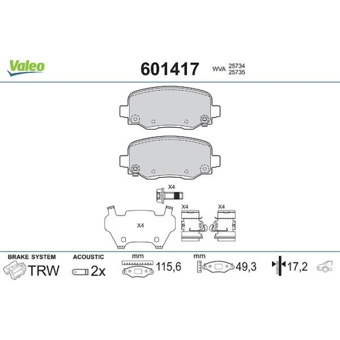 Valeo Bremsbelagsatz 601417