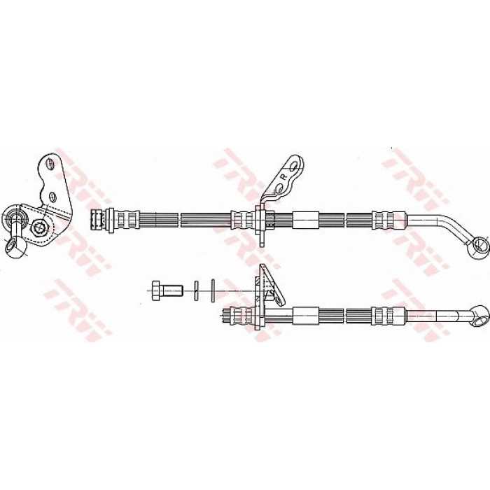 TRW Bremsschlauch Vorderachse rechts PHD7085 TRW Bremsschlauch Vorderachse rechts PHD7085