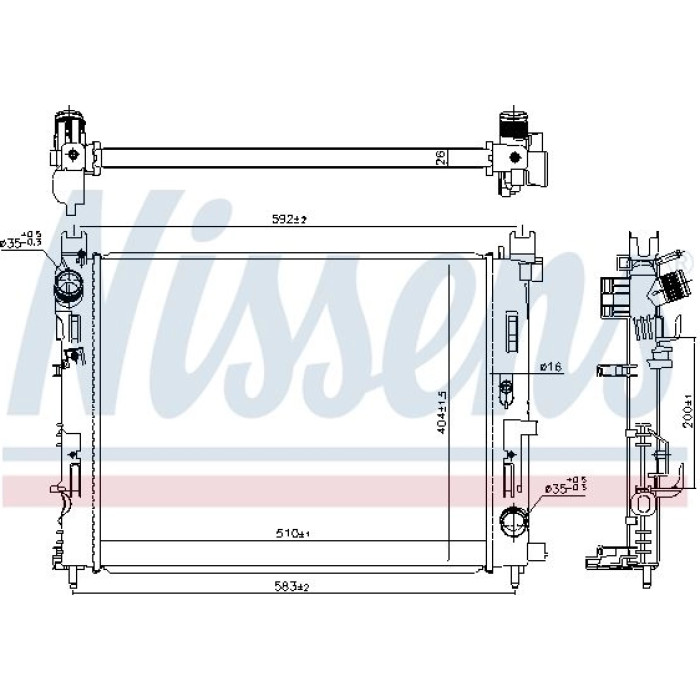 Nissens Wasserkühler PKW 606845 Nissens Wasserkühler PKW 606845