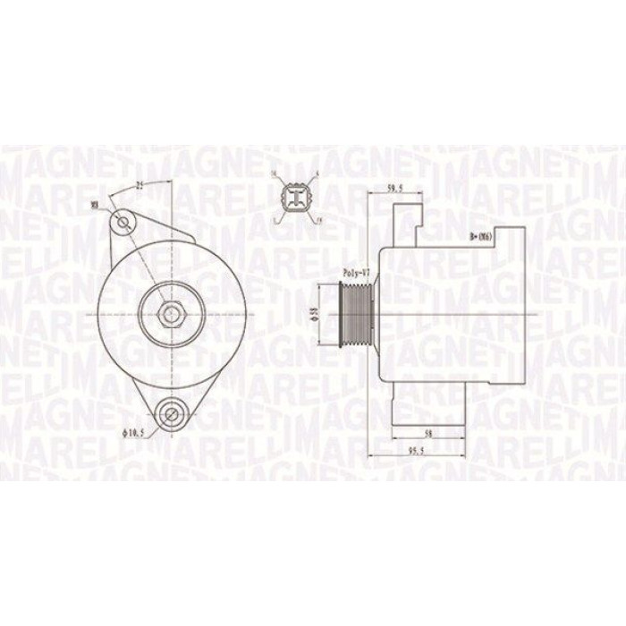 Magneti Marelli Lichtmaschine 063731796010 Magneti Marelli Lichtmaschine 063731796010