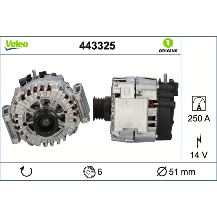 Valeo Lichtmaschine 443325 Valeo Lichtmaschine 443325