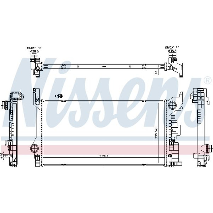 Nissens Wasserkühler PKW 606565 Nissens Wasserkühler PKW 606565