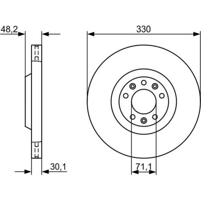 Bosch Bremsscheibe Vorderachse 0 986 479 192 Bosch Bremsscheibe Vorderachse 0 986 479 192