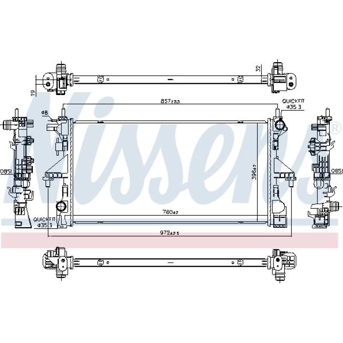 Nissens Wasserkühler PKW 606756 Nissens Wasserkühler PKW 606756