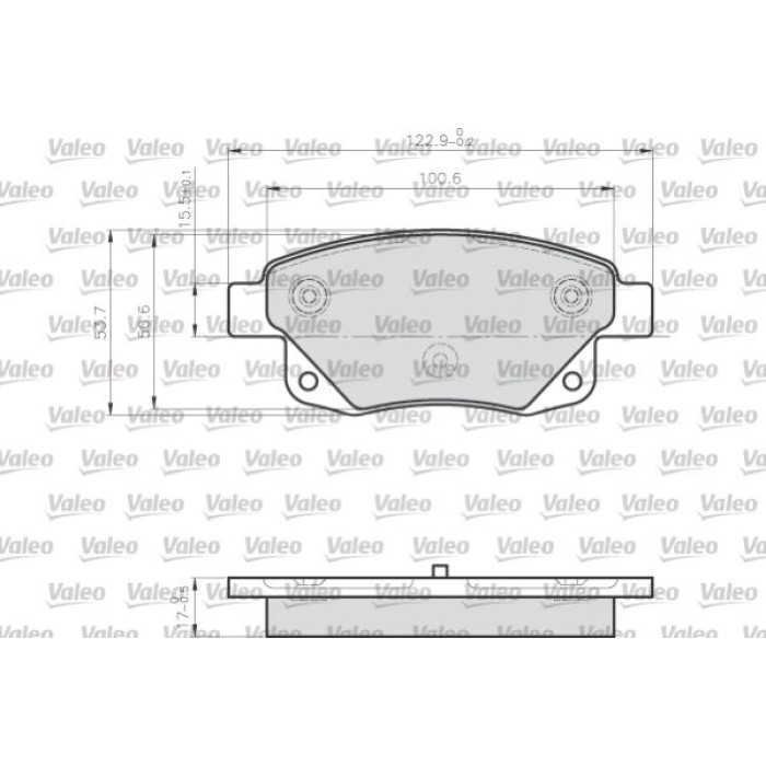 Valeo Bremsbelagsatz 872486 Valeo Bremsbelagsatz 872486