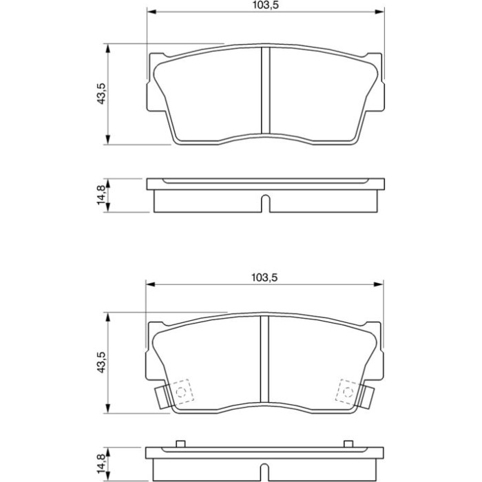 Bosch Bremsbelagsatz 0 986 461 750 Bosch Bremsbelagsatz 0 986 461 750