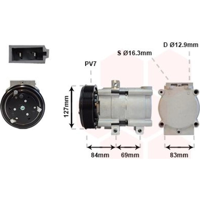 Van Wezel Klimakompressor 1800K167 Van Wezel Klimakompressor 1800K167