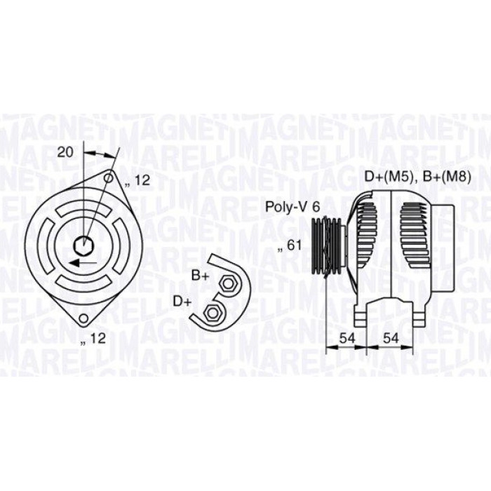 Magneti Marelli Lichtmaschine 063321819010 Magneti Marelli Lichtmaschine 063321819010