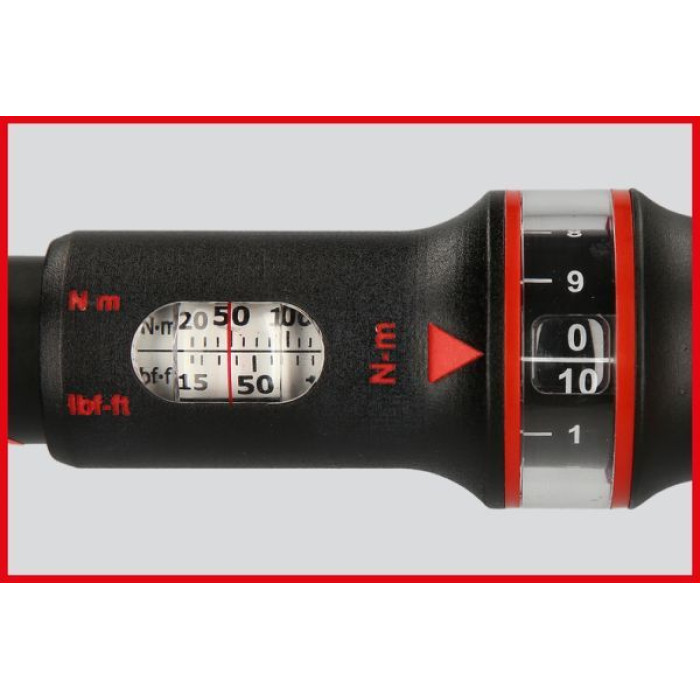 KS TOOLS ERGOTORQUE®Präzisions-Drehmomentschlüssel mit umschaltbarem Ratschenkopf 516.1542