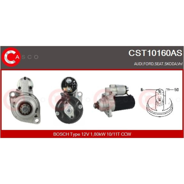 CASCO Anlasser CST10160AS CASCO Anlasser CST10160AS