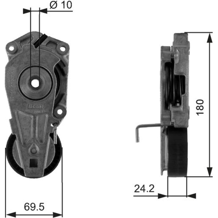 Gates Spannrolle T38405 Gates Spannrolle T38405