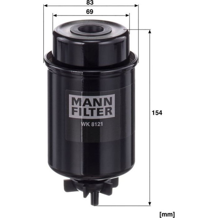 MANN-FILTER Kraftstofffilter mit Wasserabscheider WK 8121 MANN-FILTER Kraftstofffilter mit Wasserabscheider WK 8121