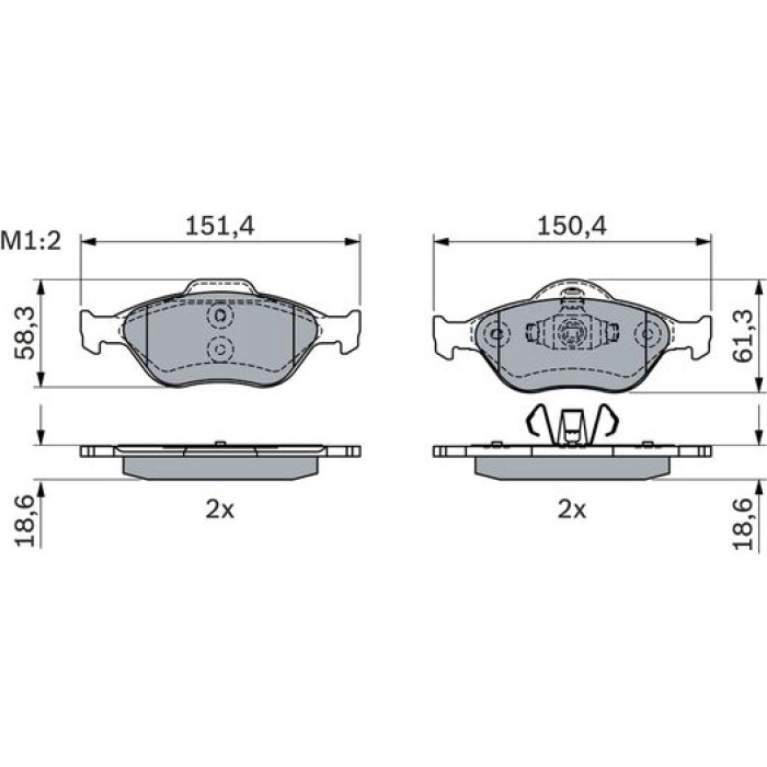 0 986 424 034 Bosch Bremsbelag 0 986 424 034 0 986 424 034 Bosch Bremsbelag 0 986 424 034