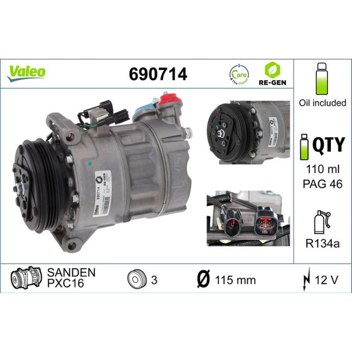 690714 Valeo Kompressor 690714 690714 Valeo Kompressor 690714
