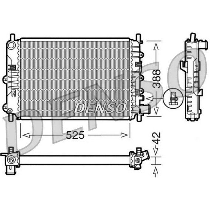 Denso Motorkühler DRM10026 Denso Motorkühler DRM10026