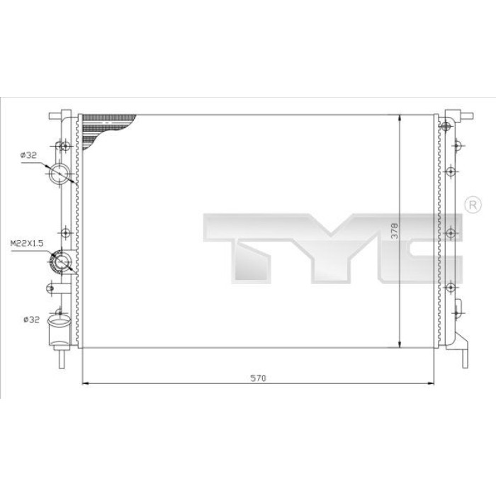 TYC Motorkühler 728-0027 TYC Motorkühler 728-0027