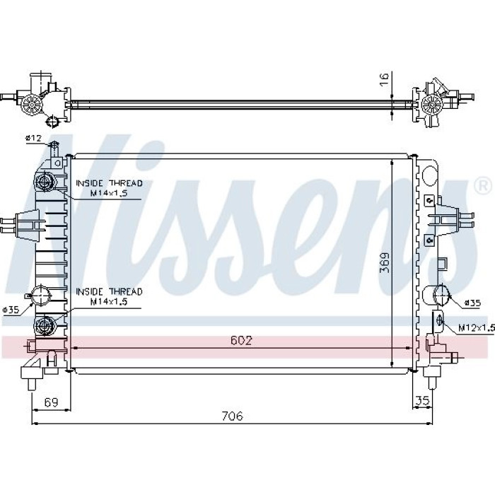 Nissens Wasserkühler PKW 630702 Nissens Wasserkühler PKW 630702