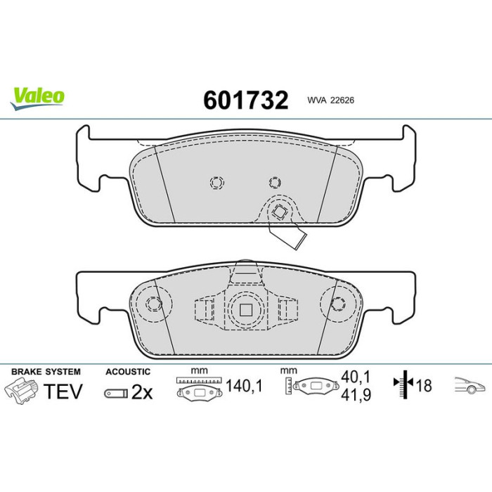 Valeo Bremsbelagsatz 601732