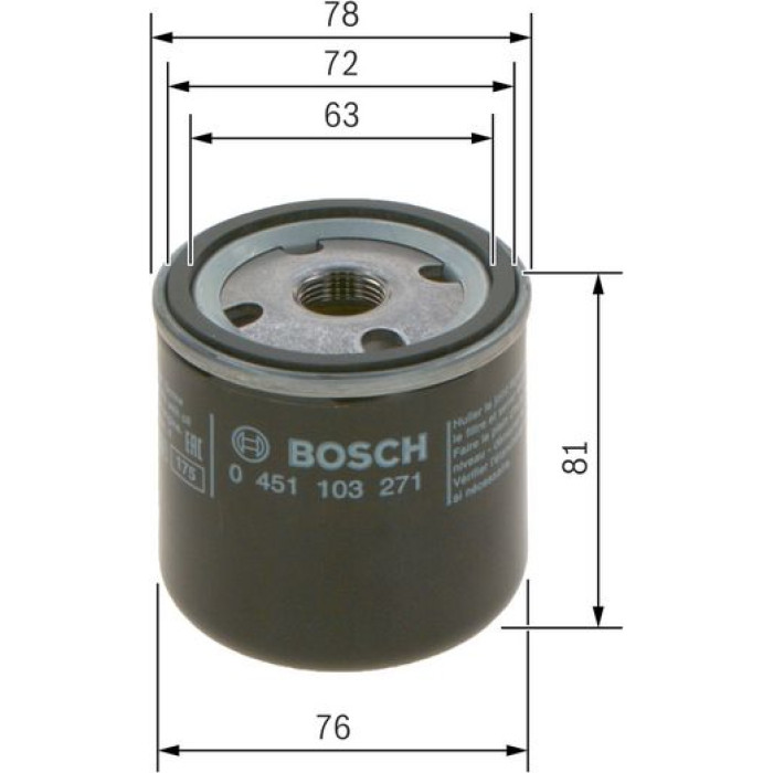 Bosch Ölfilter 0 451 103 271 Bosch Ölfilter 0 451 103 271