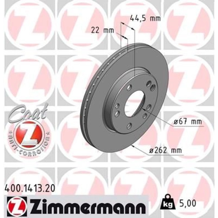 Zimmermann Bremsscheibe 400.1413.20 Zimmermann Bremsscheibe 400.1413.20