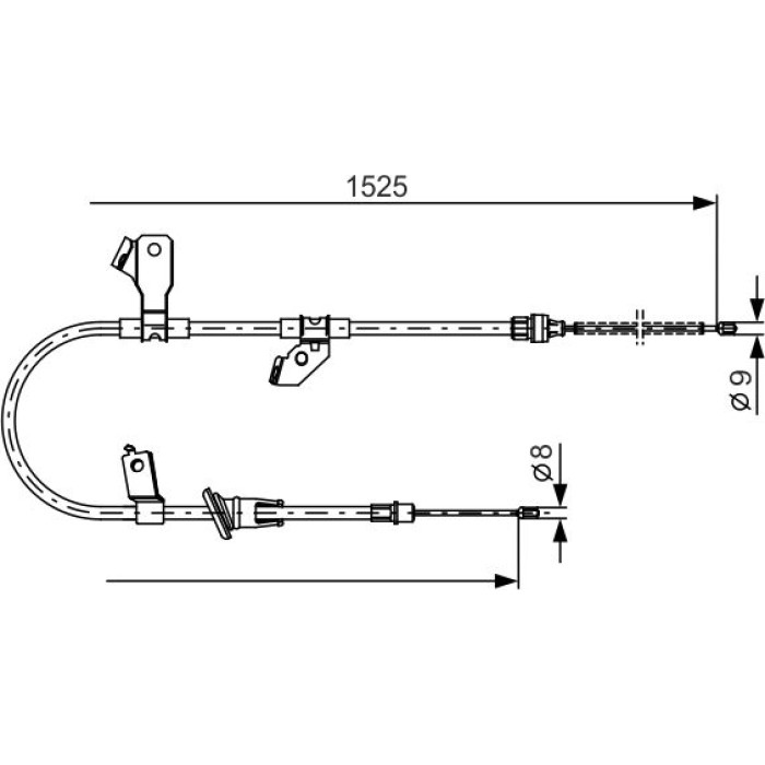 Bosch Handbremsseil links 1987482247